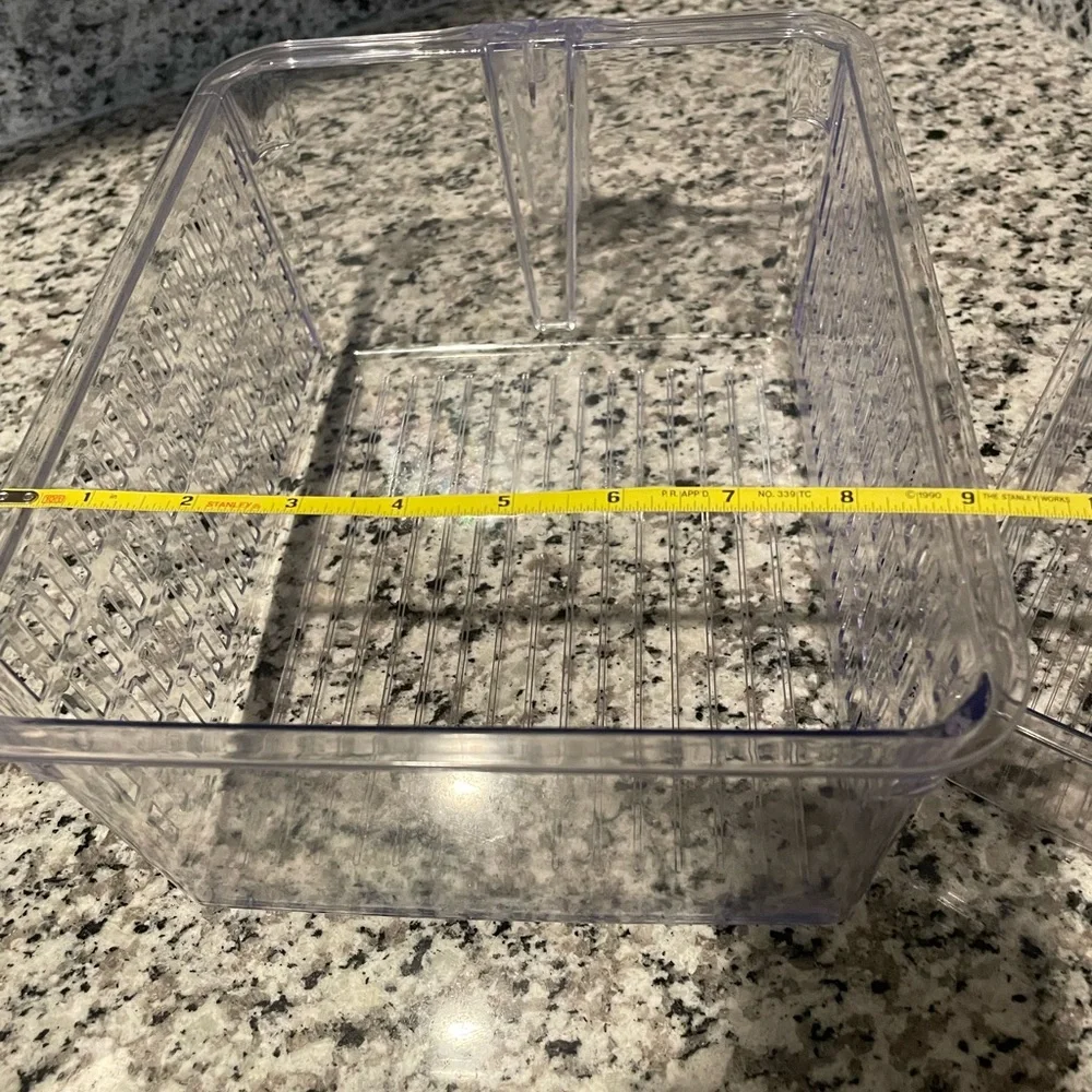 2 Clear Plastic Storage Bins - The Container Store